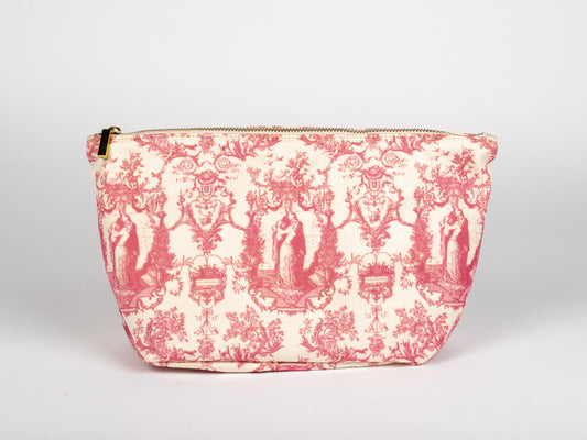 Pochette Grande  Rosa e Bianca – Toile de Jouy Bacio