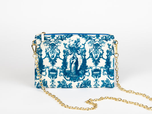 Tracolla Piatta Blu e Bianca – Toile de Jouy Bacio