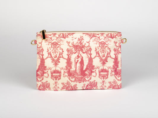 Tracolla Piatta Rosa e Bianca – Toile de Jouy Bacio