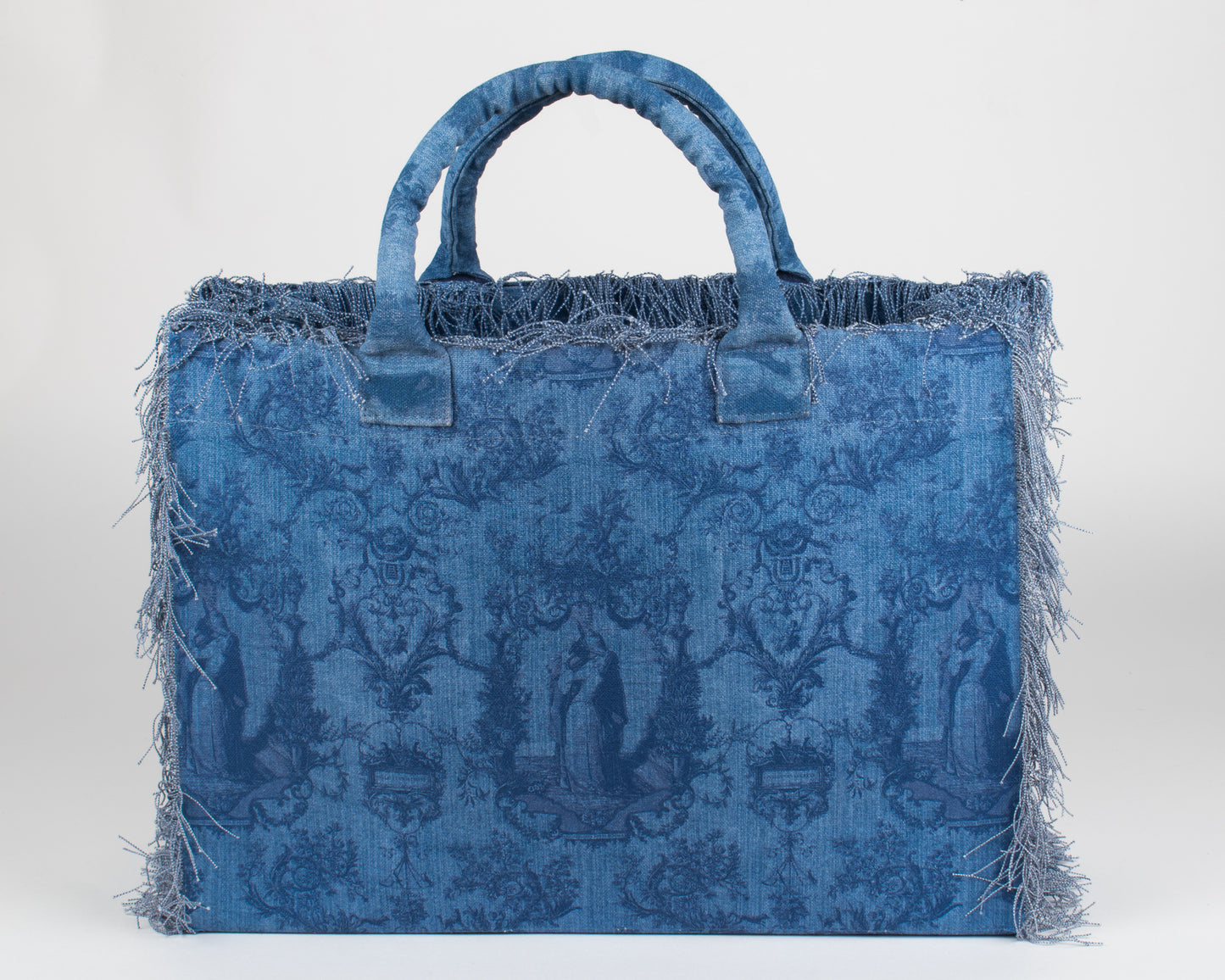 Borsa Tote Waterproof Blu Jeans  – Toile de Jouy Bacio