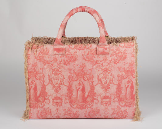 Borsa Tote Waterproof Rosa – Toile de Jouy Bacio