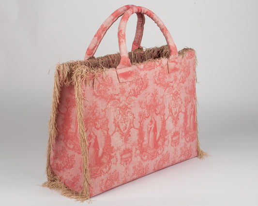 Borsa Tote Waterproof Rosa – Toile de Jouy Bacio