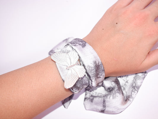 Combo Twilly Grigio con Farfalla – Toile de Jouy Bacio