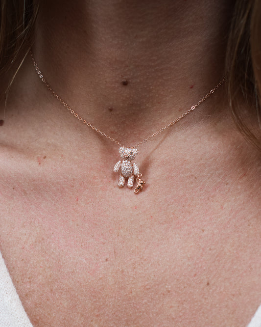 Girocollo Teddy in argento 925 placcato oro rosa 18kt