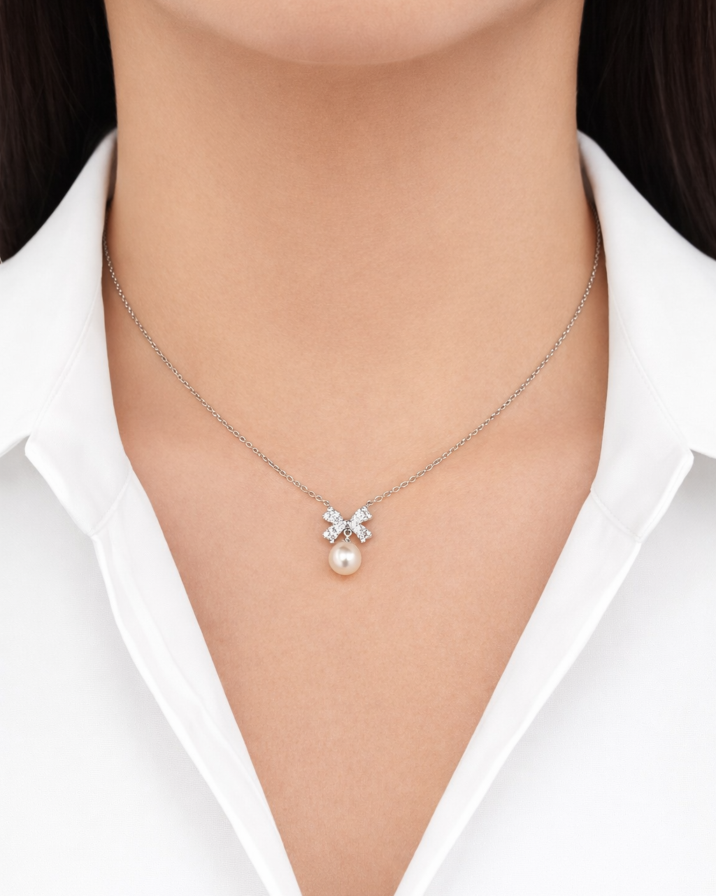 Girocollo Fiocchetto e Perla