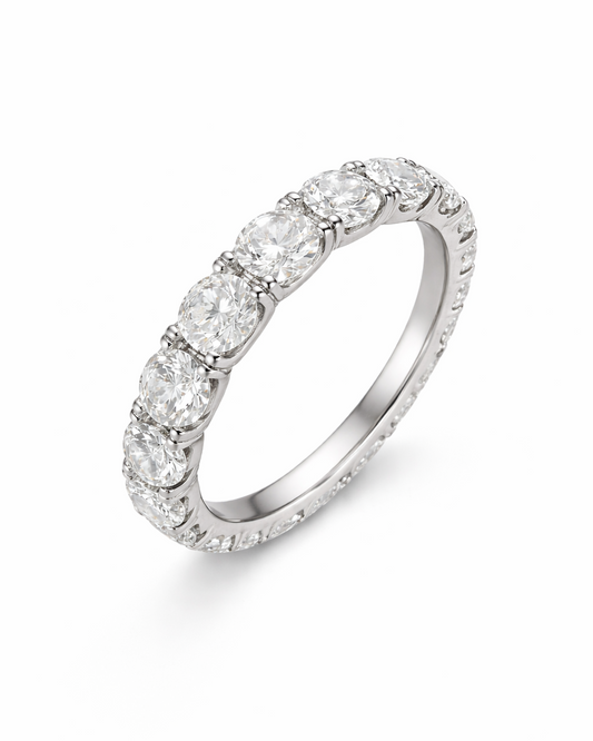 Anello Moissanite Eternity ct 4