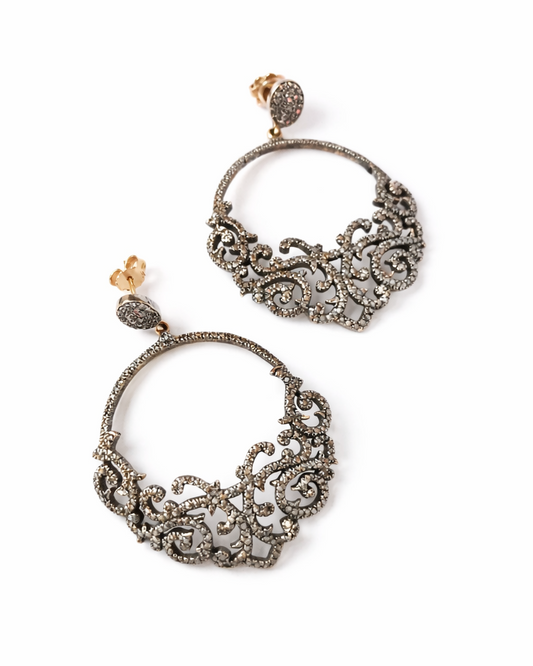 Orecchini in Argento e Diamanti Ice