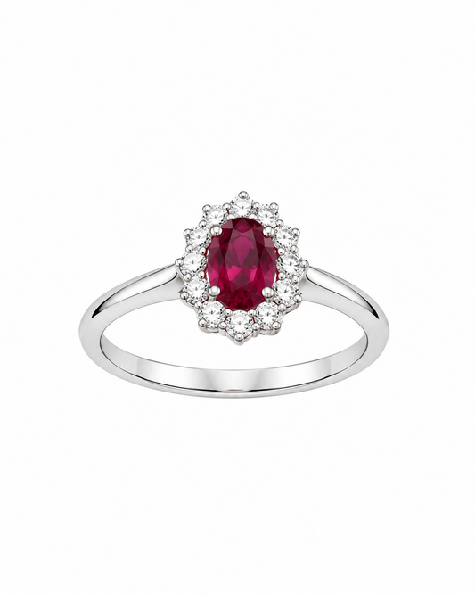 Anello Margherita Fucsia in Argento 925