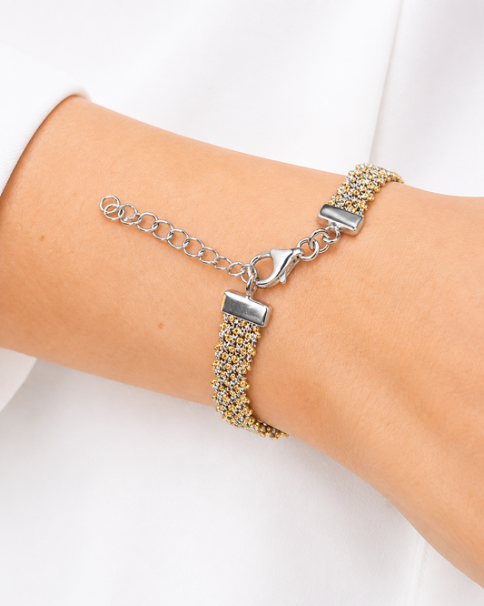 Bracciale fatto a mano in argento 925 Misto 0,5 cm