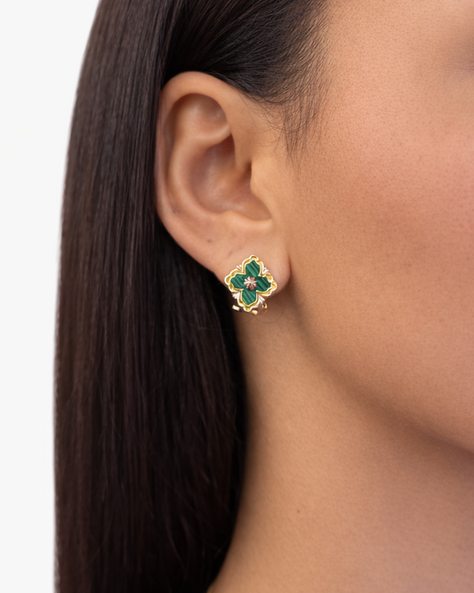 Orecchini Giulia con Malachite
