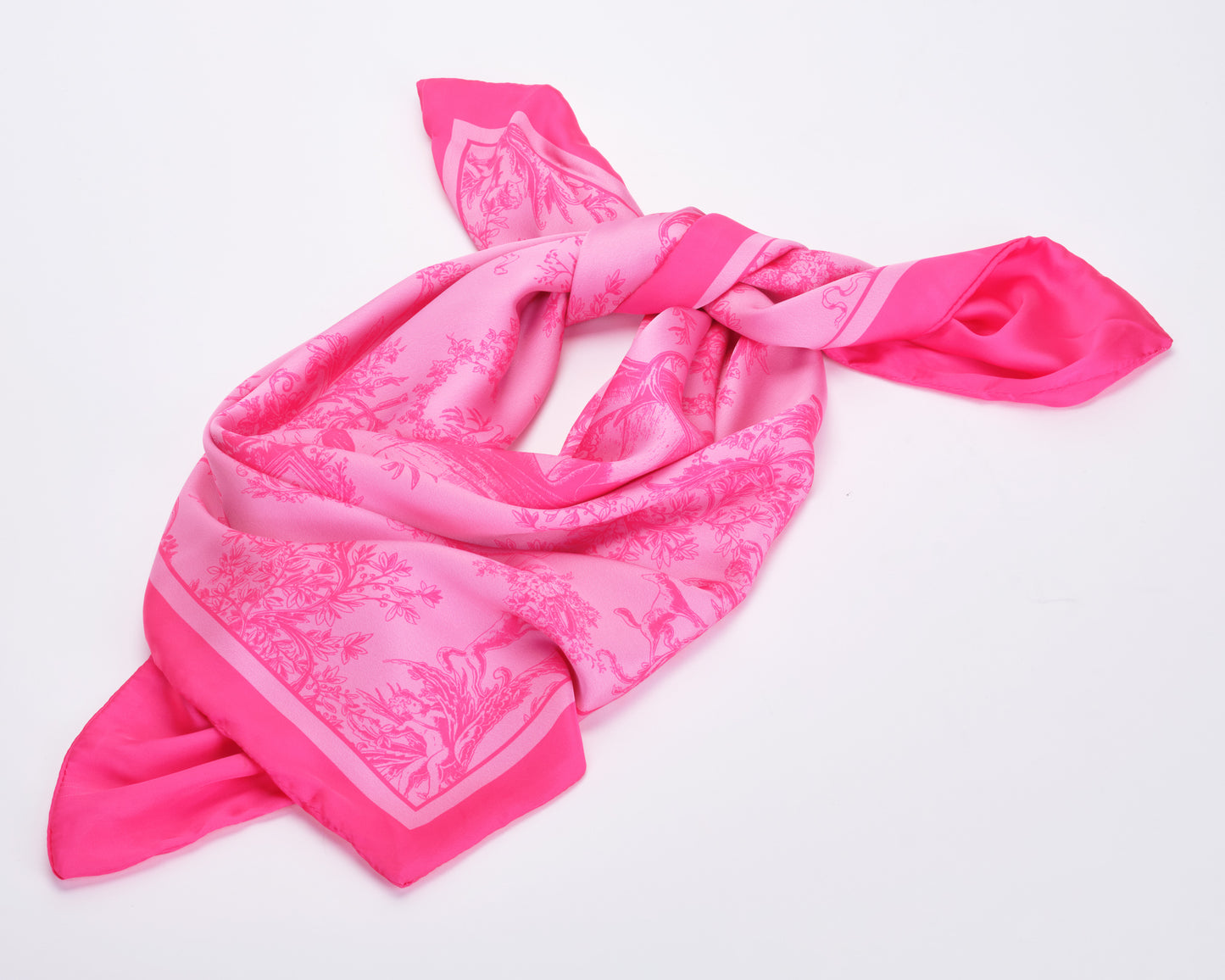 Foulard – Toile de Jouy Fucsia