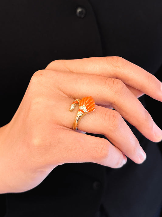 Anello Lidia in Brass conchiglia