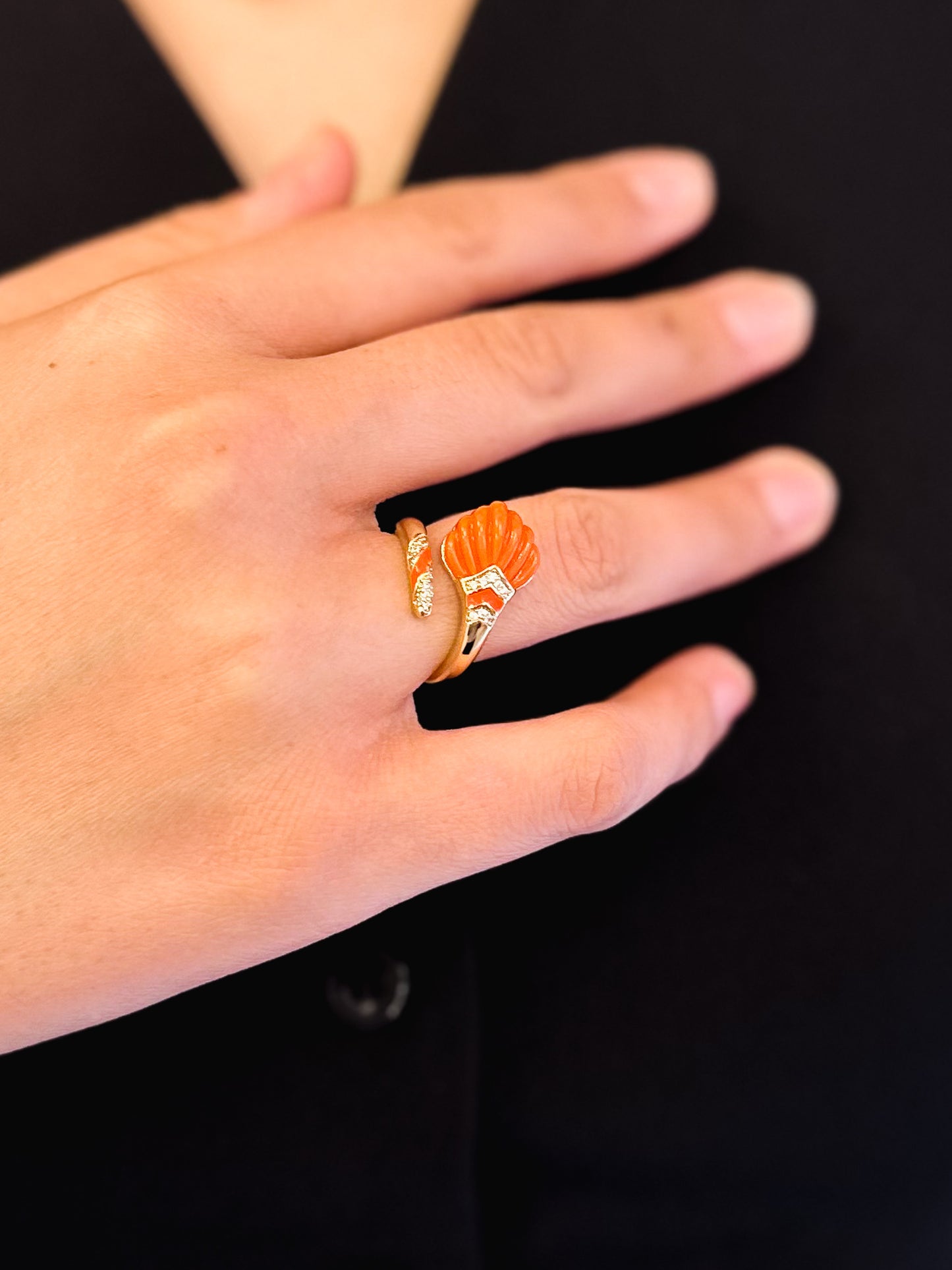 Anello Lidia in Brass conchiglia