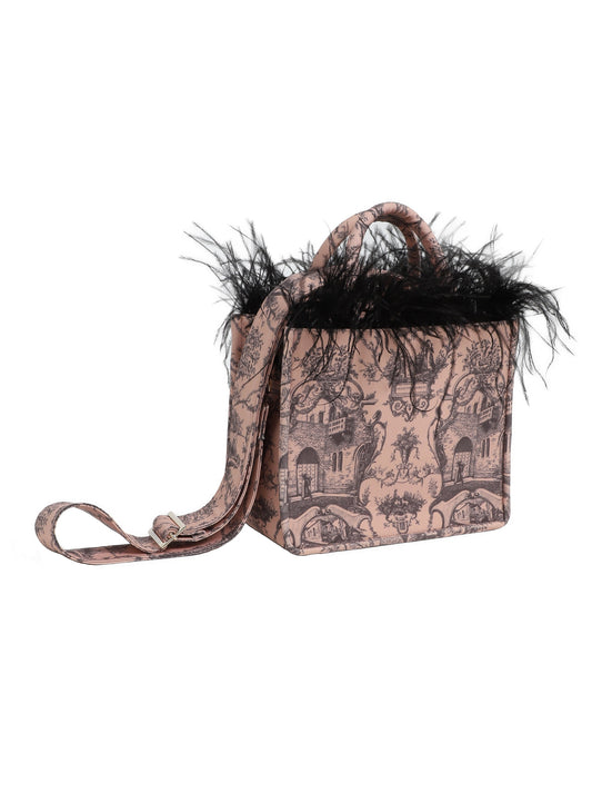Borsa Petite – Toile de Jouy piume beige