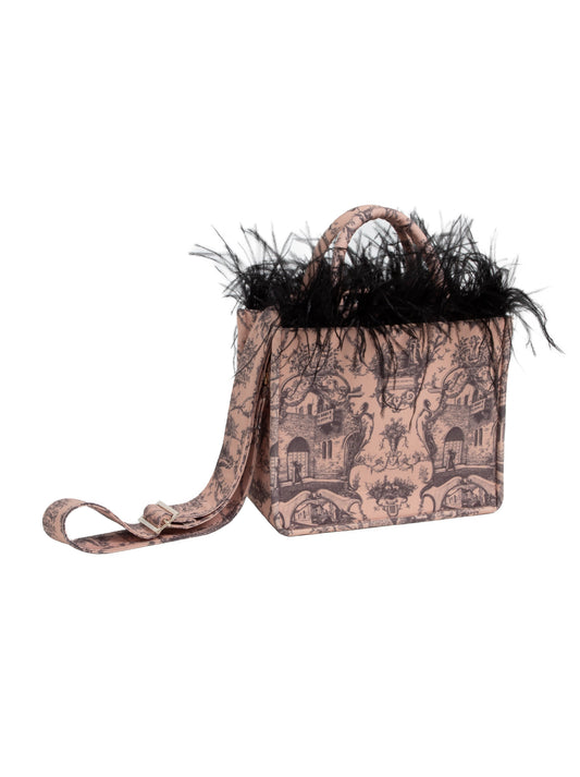 Borsa Petite – Toile de Jouy piume beige
