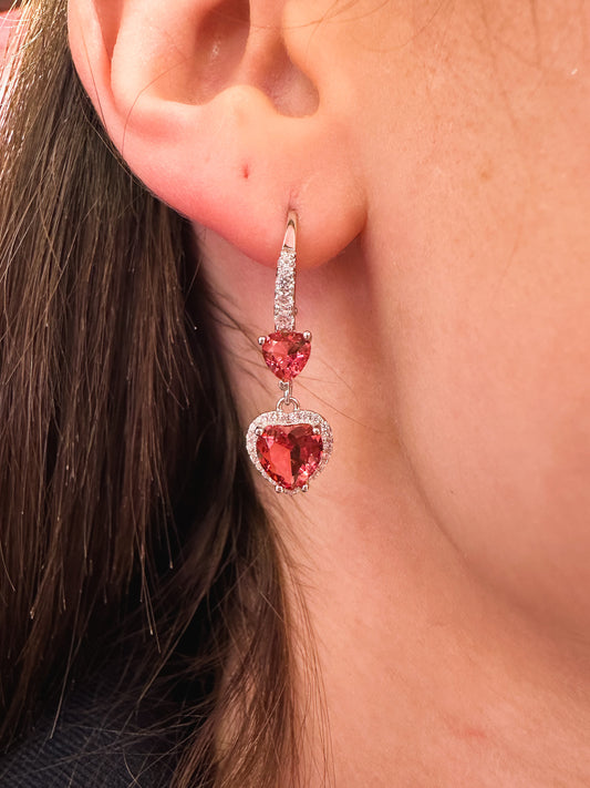 Orecchini Cuore rodio