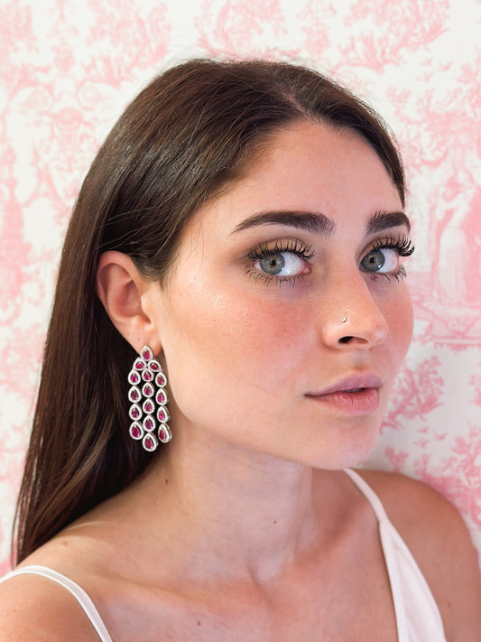 Orecchini Cenerentola fucsia