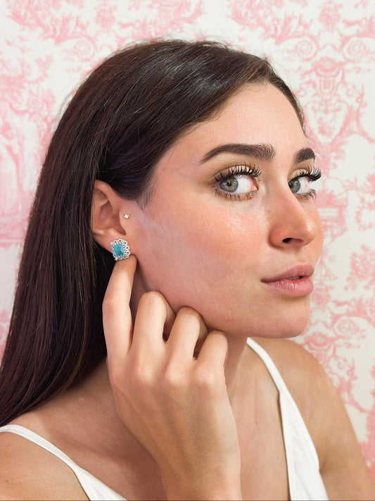 Orecchini Paraiba lobo