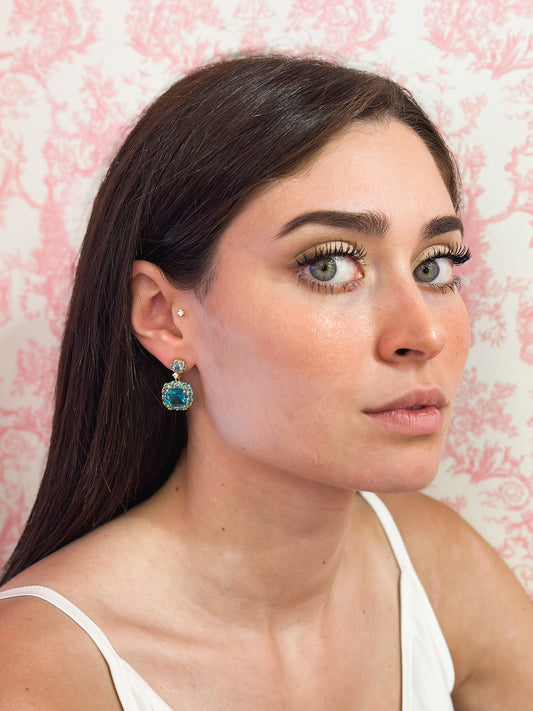 Orecchini Diletta Verdi Placcato Oro Giallo