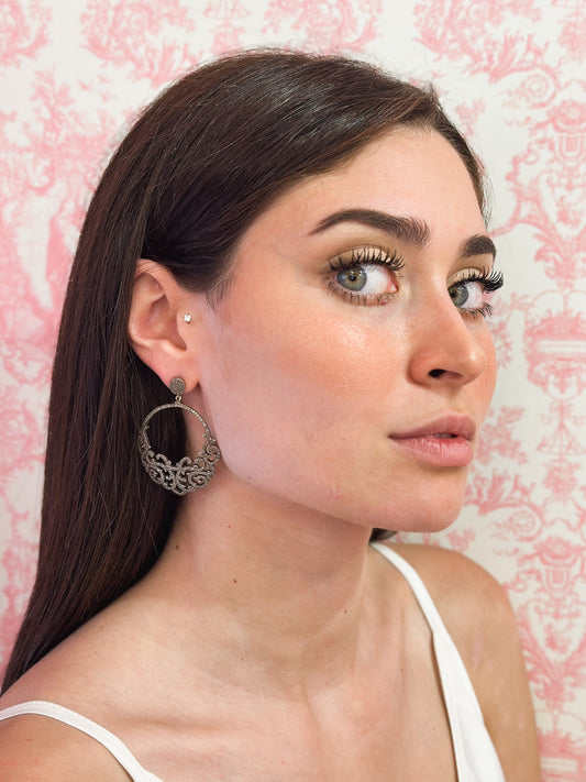 Orecchini in Argento e Diamanti Ice