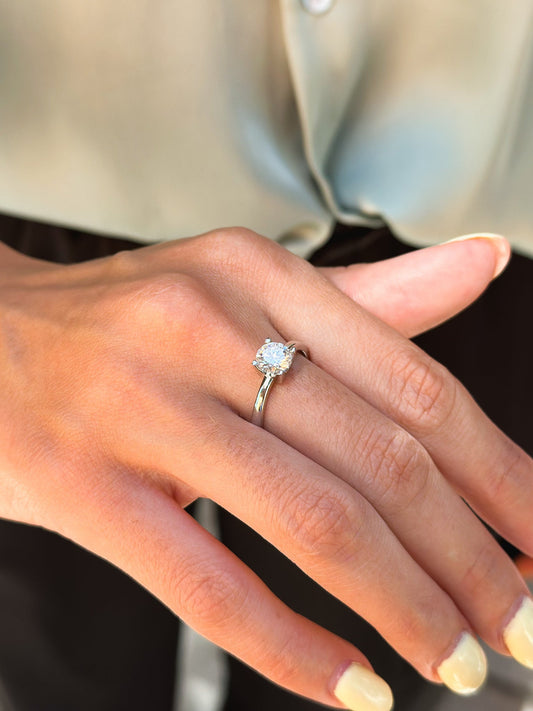 Anello Moissanite Solitario ct 0,65