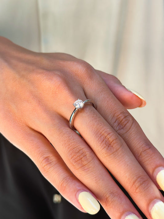 Anello Moissanite Solitario ct 0,52