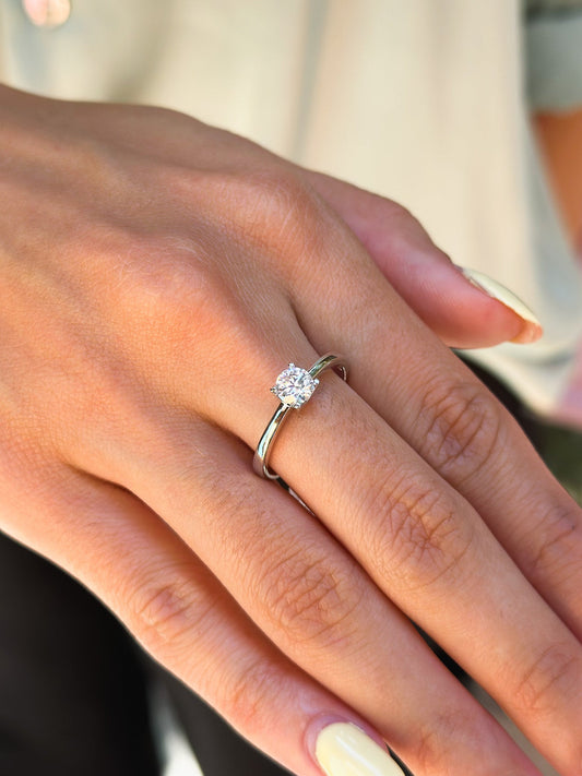 Anello Moissanite Solitario ct 0,52