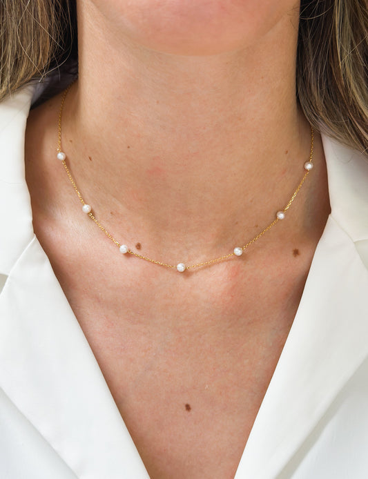 Girocollo in Oro 9kt con Perle