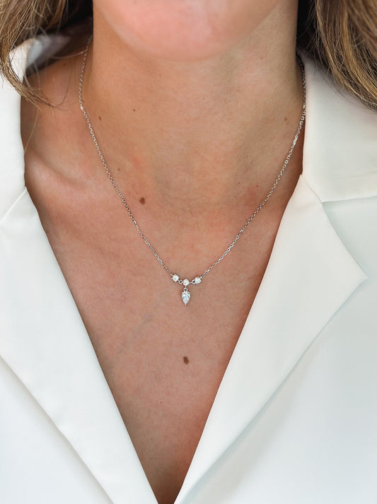 Girocollo Alina in Argento rodio