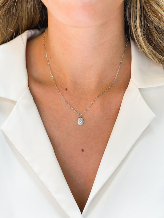 Girocollo Emily in Argento rodio