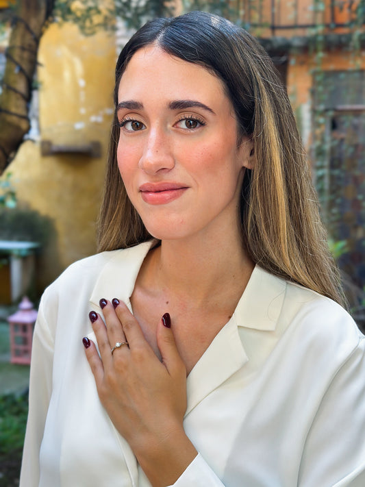 Anello Moissanite Solitario ct 0,4