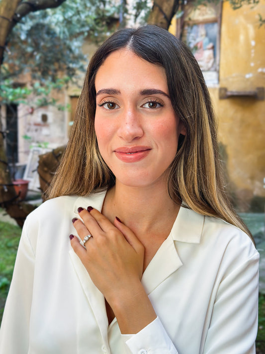 Anello Moissanite Trilogy ct 1,6