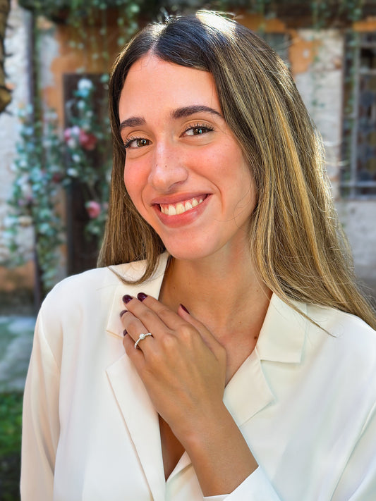 Anello Moissanite Solitario Queen ct 0,8