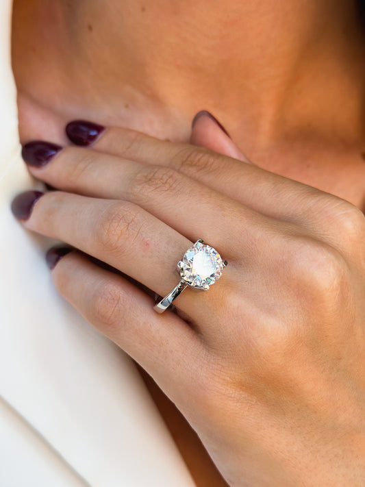 Anello Moissanite Solitario ct 3