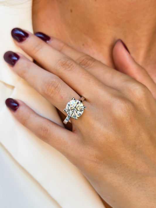 Anello Moissanite Solitario ct 4