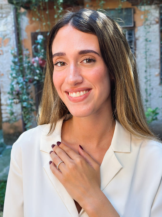 Anello Moissanite Eternity ct 0,2