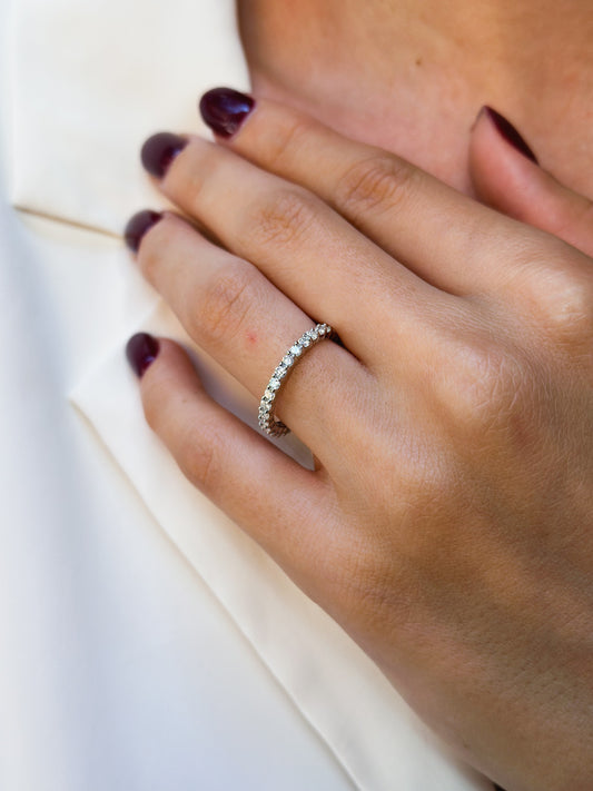 Anello Moissanite Eternity ct 0,2