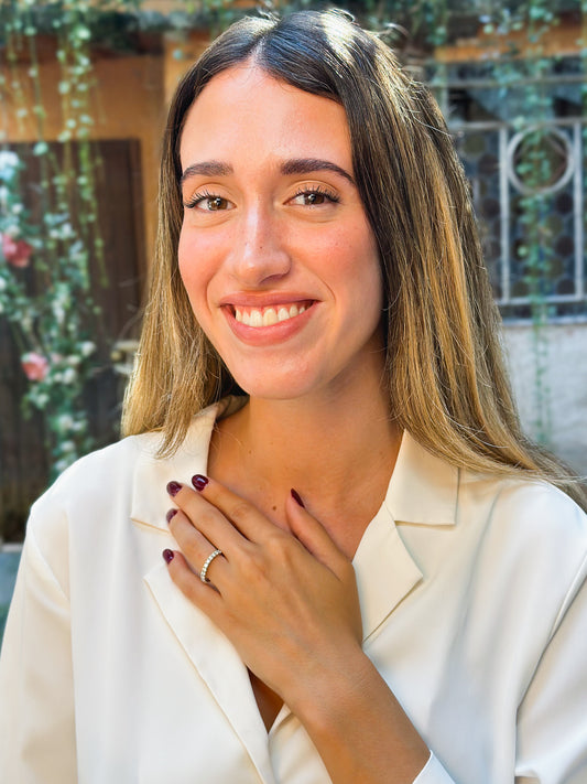 Anello Moissanite Eternity ct 0,25