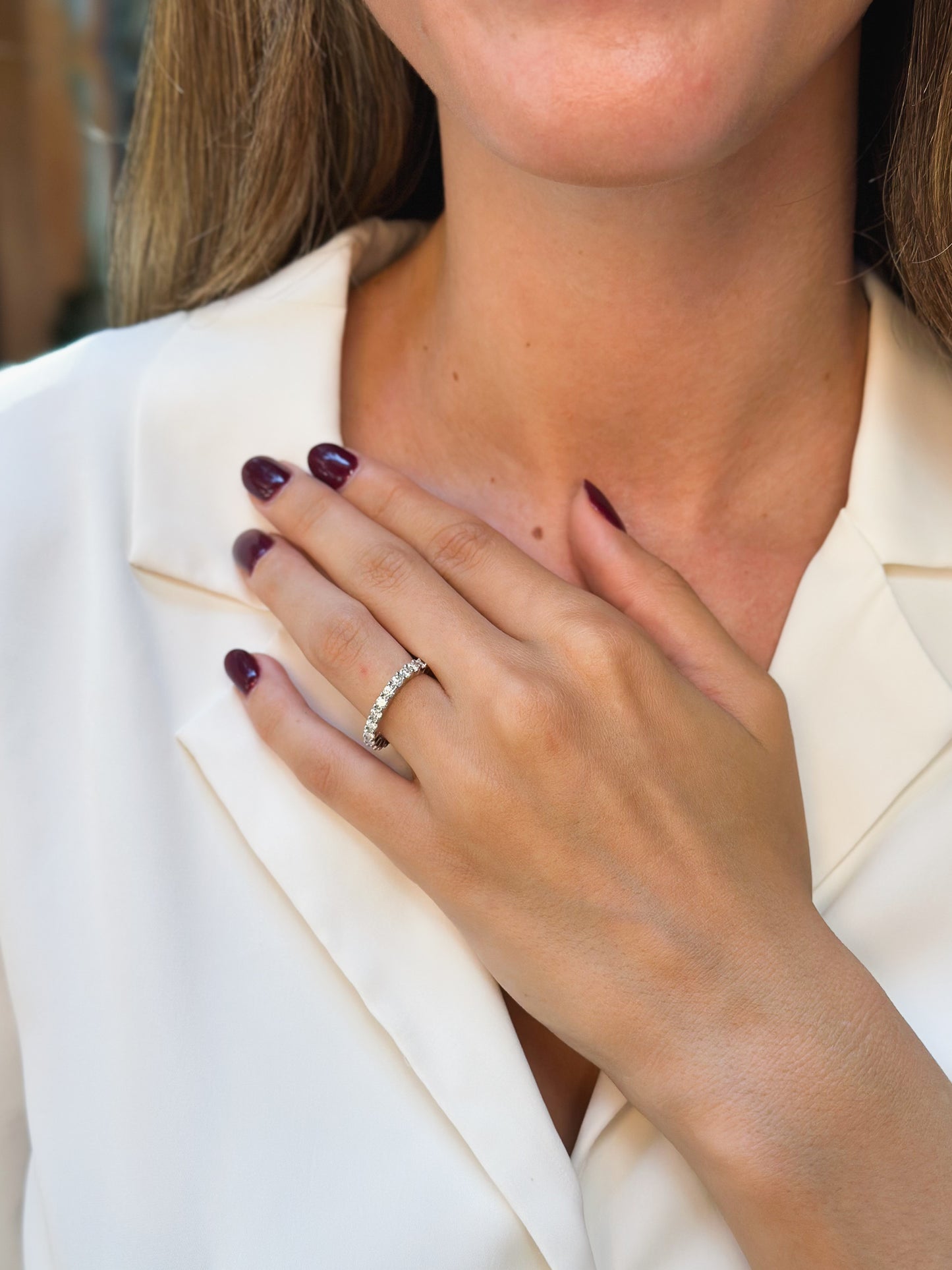 Anello Moissanite Eternity ct 0,25