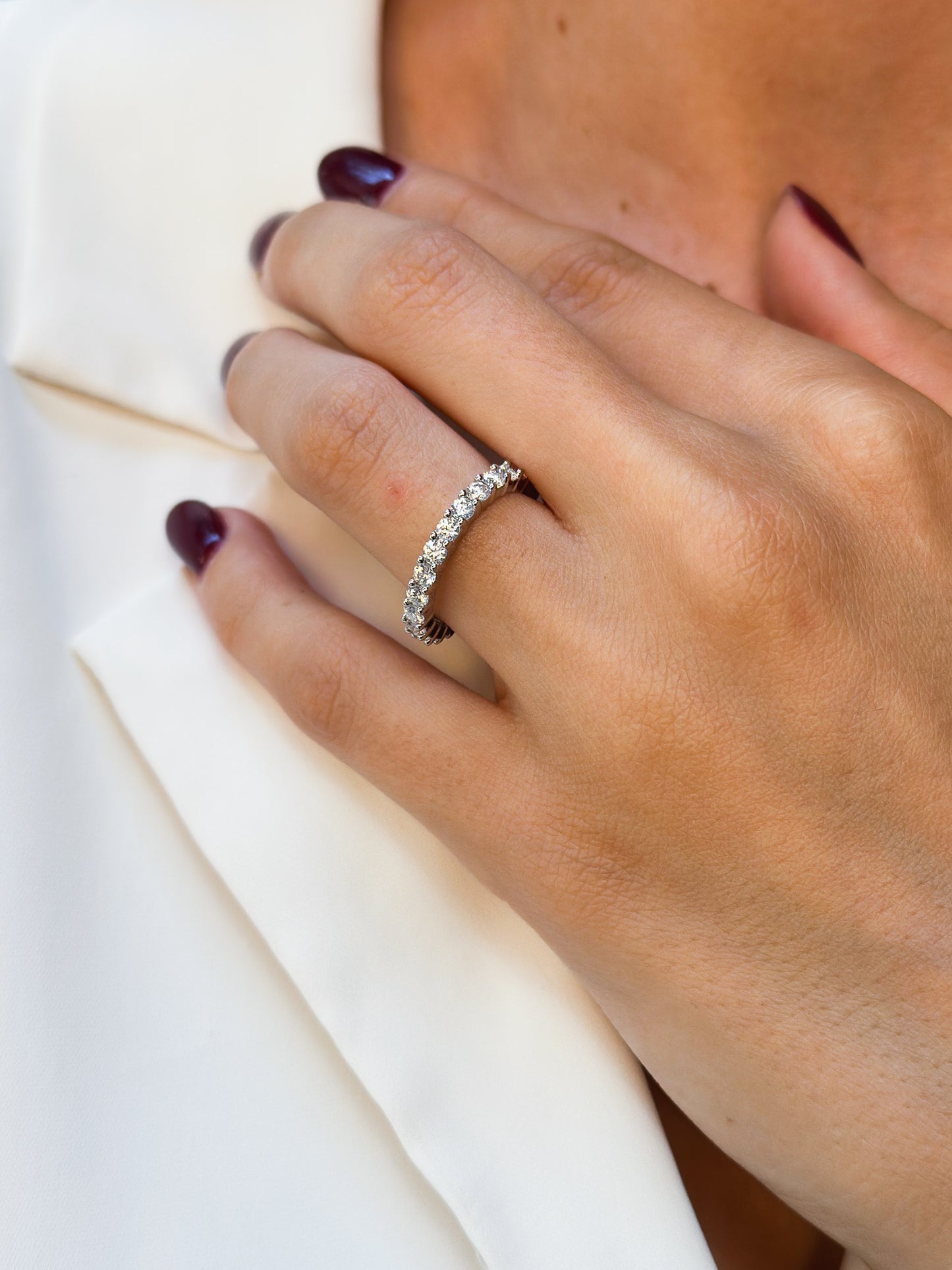 Anello Moissanite Eternity ct 0,25