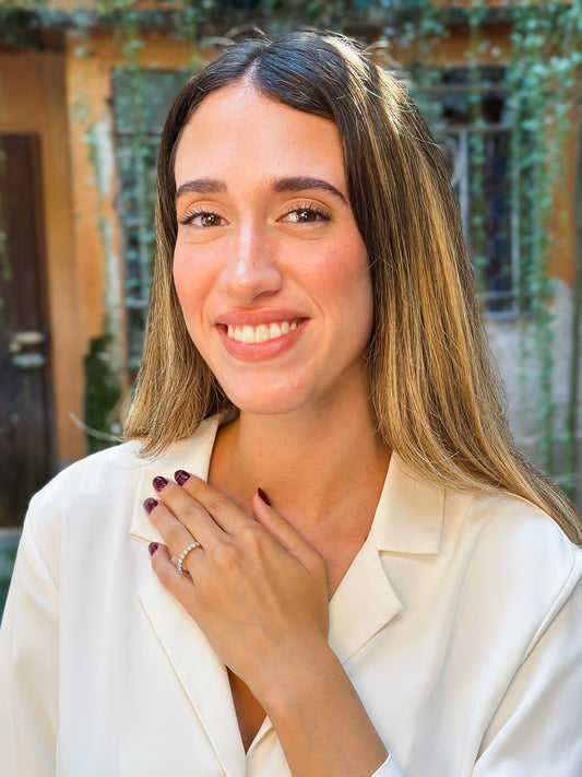 Anello Moissanite Eternity ct 0,3