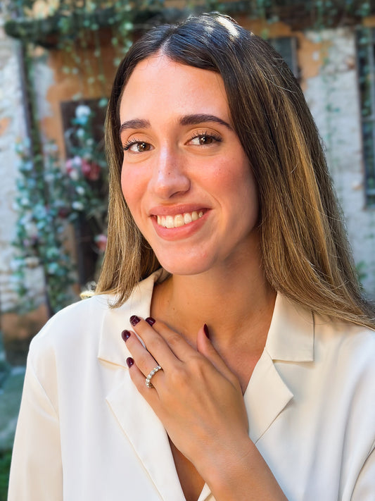 Anello Moissanite Eternity ct 0,4