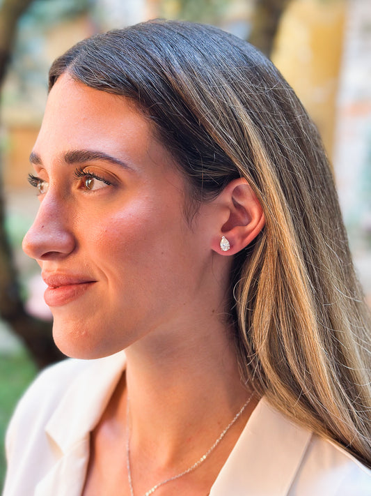 Orecchini in Moissanite taglio Goccia ct 1,5