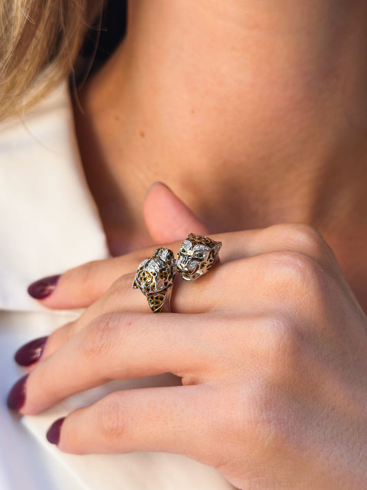 Anello Leopardo doppio