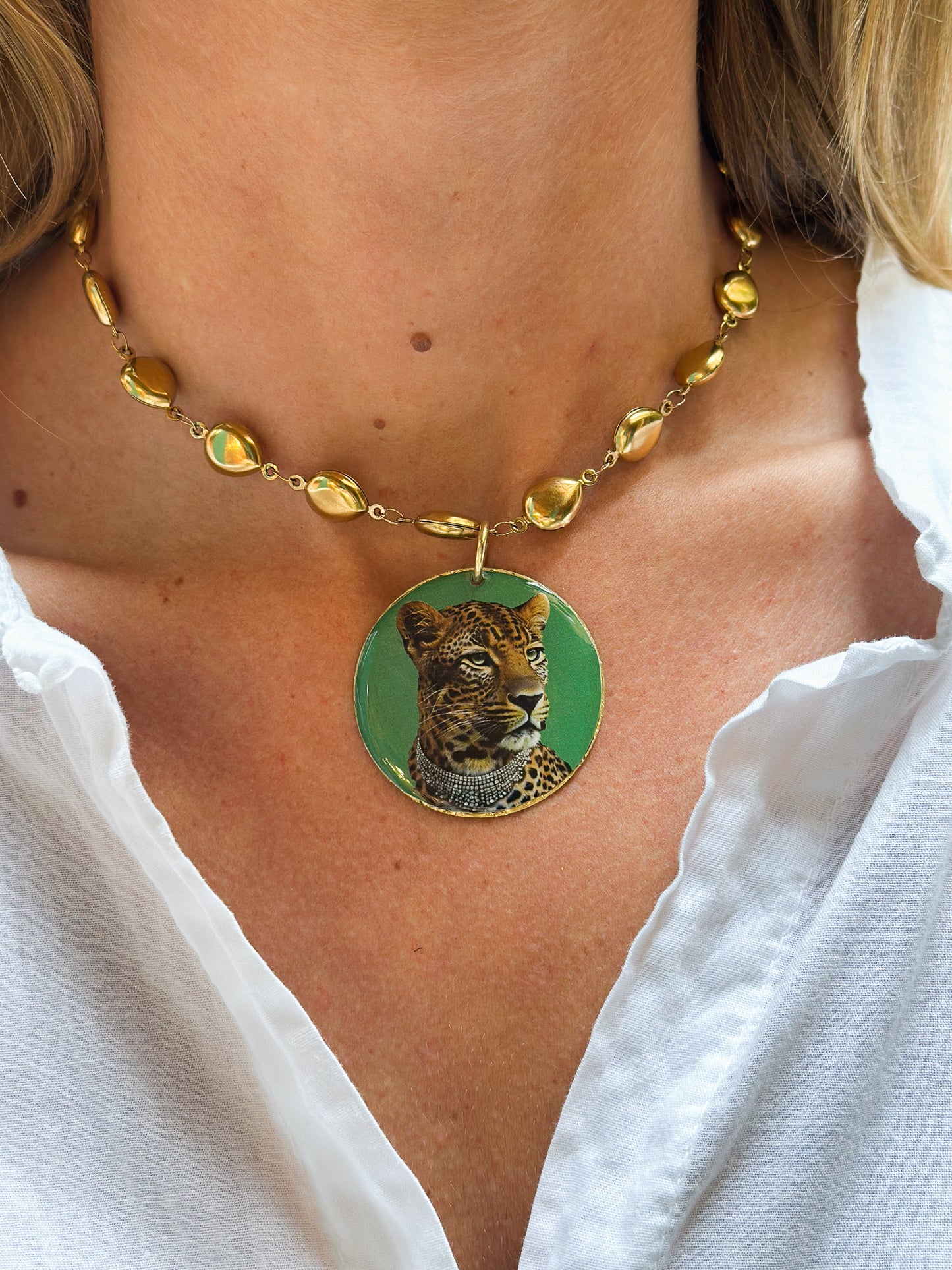 Girocollo con pendente Ghepardo