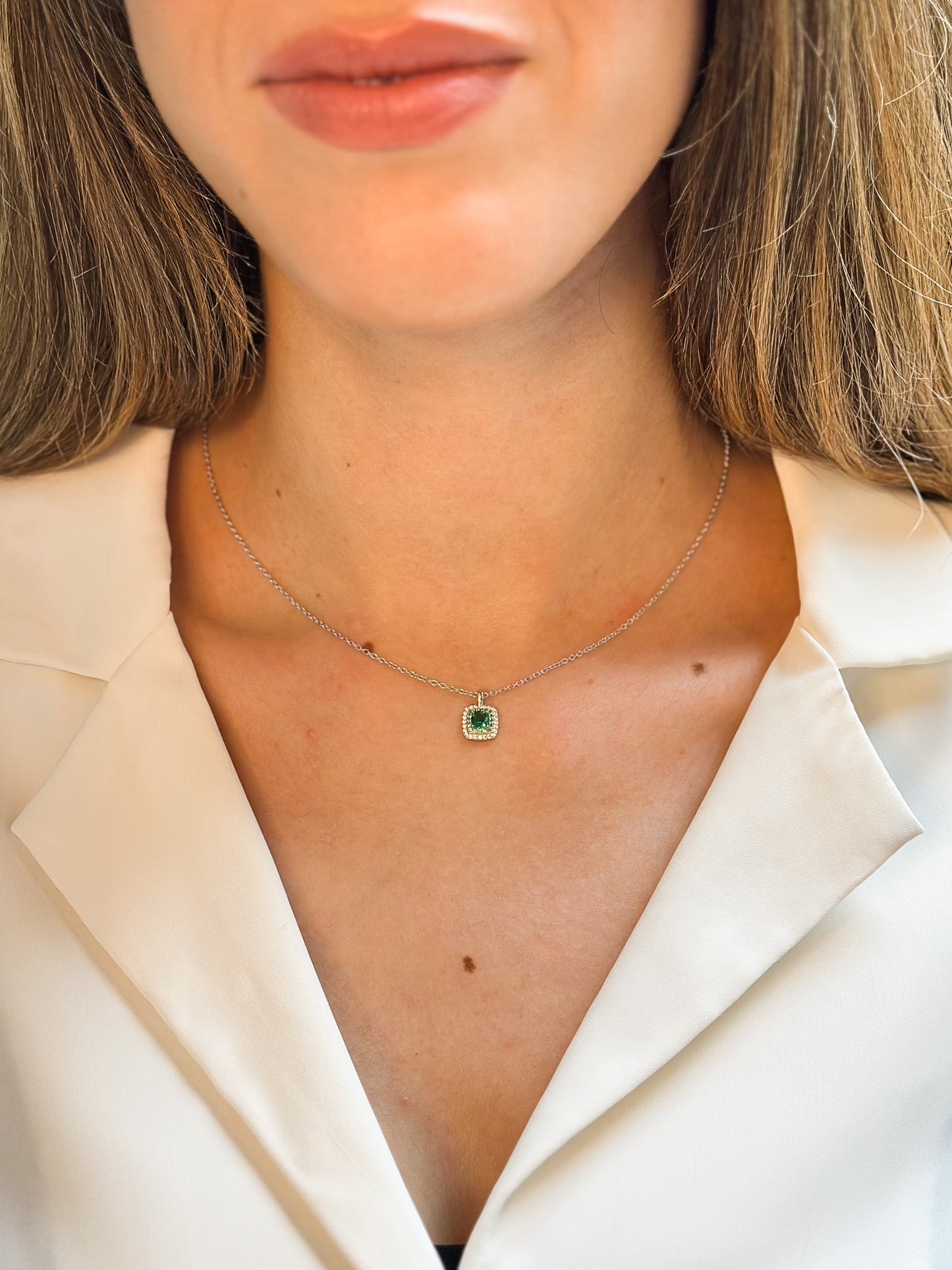 Girocollo Erika con Zircone Verde