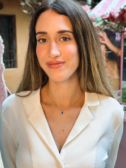 Girocollo Erika con Zircone Blu