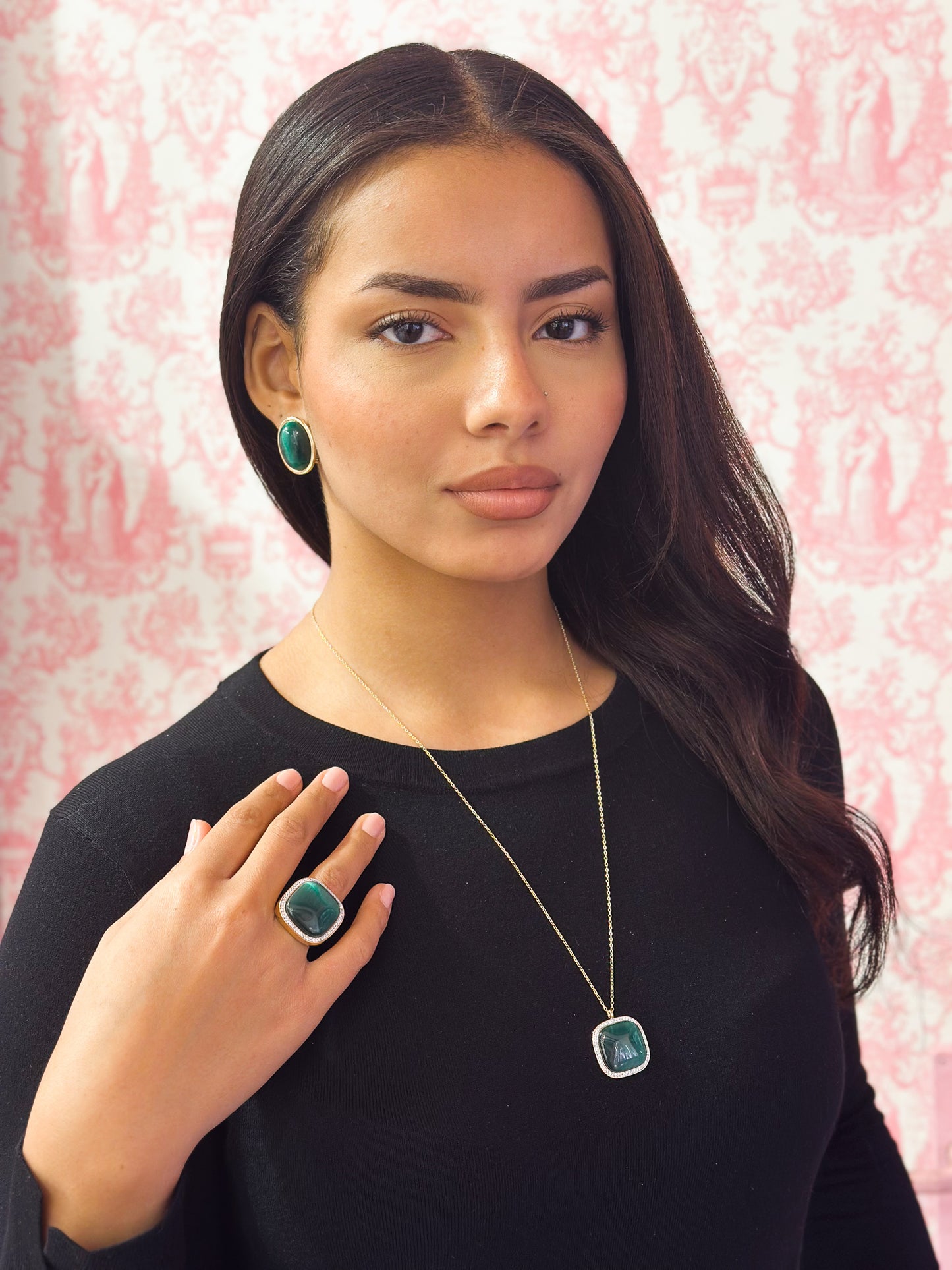 Orecchini Green in Brass placcato oro giallo 18kt