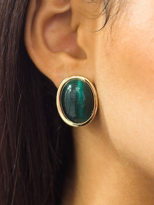 Orecchini Green in Brass placcato oro giallo 18kt