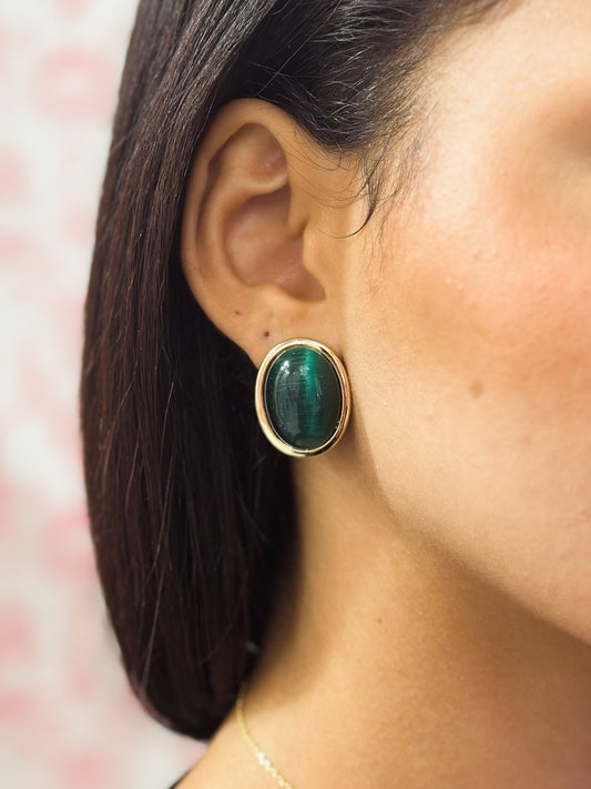 Orecchini Green in Brass placcato oro giallo 18kt